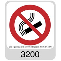 Simbol naljepnice Zabranjeno pušenje