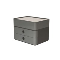 ALLISON kutija s 2 ladice  + kutija za pribor siva s crnom