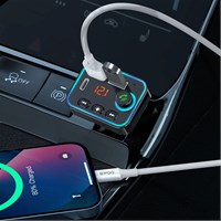 BWOO Auto punjač USB-A i USB-C i radio FM odašiljač