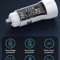 BWOO Auto punjač USB-A QC + USB-C PD, 38W