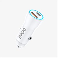 BWOO Auto punjač USB-A QC + USB-C PD, 38W
