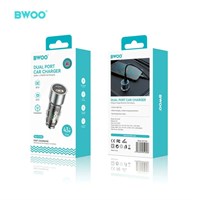 BWOO Auto punjač USB-A QC + USB-C PD, 43W