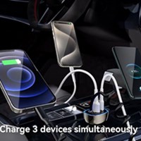 BWOO Auto punjač USB-C PD i USB-A QC + USB-C PD s kabelom, 30W