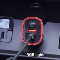 BWOO Auto punjač USB-C PD i USB-A QC + USB-C PD s kabelom, 30W