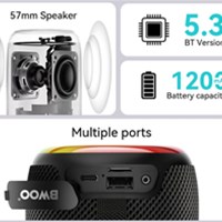 BWOO Bluetooth IPX4 zvučnik Mini BT 5.3