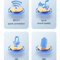 BWOO Bluetooth u-ušne slušalice BT V5.1