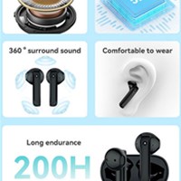 BWOO Bluetooth ušne slušalice BT V5.3