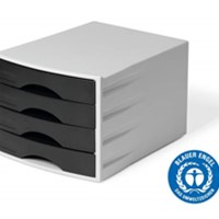 ECO kutija s 4 ladice 4 ladice, crna