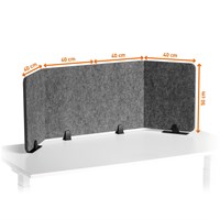 DURABLE EFFECT pregrada za radni stol