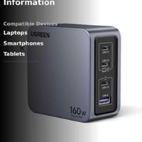Ugreen GaN Nexode Pro zidni punjač 160W