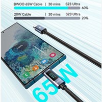 BWOO Kabel USB-C na USB-C, LED