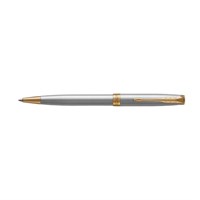 PARKER Kemijska olovka Sonnet Matte Black GT Stainless Steel; srebrna