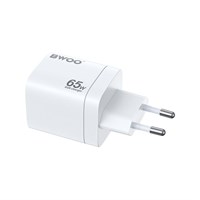 BWOO Kućni brzi 2 x QC USB-A i PD USB-C GaN punjač 65W