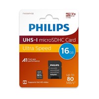 MicroSD 2-u-1 16 GB + SD adapter class 10, UHS-I, do 80 MB/s