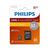 MicroSD 2-u-1 32 GB + SD adapter class 10, UHS-I, do 80 MB/s