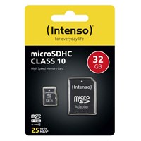 INTENSO MicroSDHC 2-u-1 32 GB + SD adapter class 10
