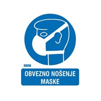 Naljepnica OBVEZNE MASKE