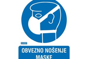 Naljepnica OBVEZNE MASKE