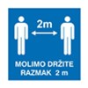 Oznaka MOLIMO DRŽATI RAZMAK 2m