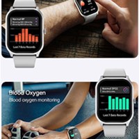 BWOO Pametni sat s fitness trackerom 2.01&quot; Touch Round Screen IP67