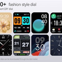 BWOO Pametni sat s fitness trackerom 2.01&quot; Touch Round Screen IP67