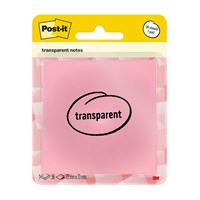 3M Post‑it® Prozirni samoljepljivi listići (Transparent Notes) - pastel narančasta