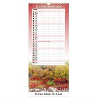 Zidni dugi obiteljski kalendar