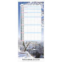 Zidni dugi obiteljski kalendar
