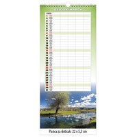 Zidni dugi obiteljski kalendar