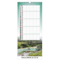 Zidni dugi obiteljski kalendar