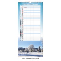 Zidni dugi obiteljski kalendar