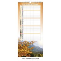 Zidni dugi obiteljski kalendar