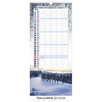 Zidni dugi obiteljski kalendar