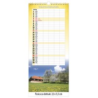 Zidni dugi obiteljski kalendar