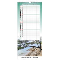 Zidni dugi obiteljski kalendar