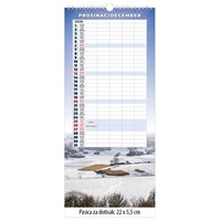 Zidni dugi obiteljski kalendar