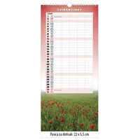 Zidni dugi obiteljski kalendar