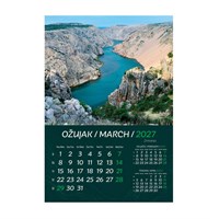 Zidni kalendar HRVATSKI PEJSAŽI