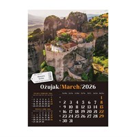 Zidni kalendar PUTUJEM EUROPOM