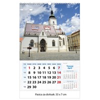 Zidni kalendar ZAGREB 
