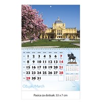 Zidni kalendar ZAGREB