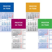 Zidni trodjelni kalendar